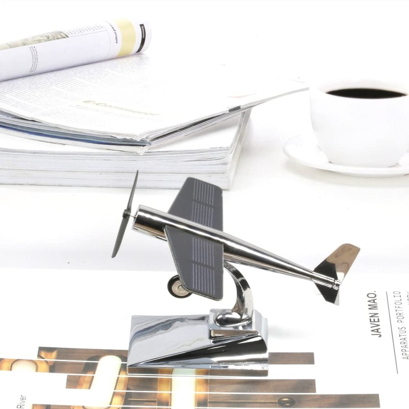 MagicTech Solar Panel Power Windmill Propeller Car Ornaments Kirksite Material