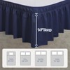 Elastic Wrap Around Bed Skirt - Easy Fit with 15-Inch