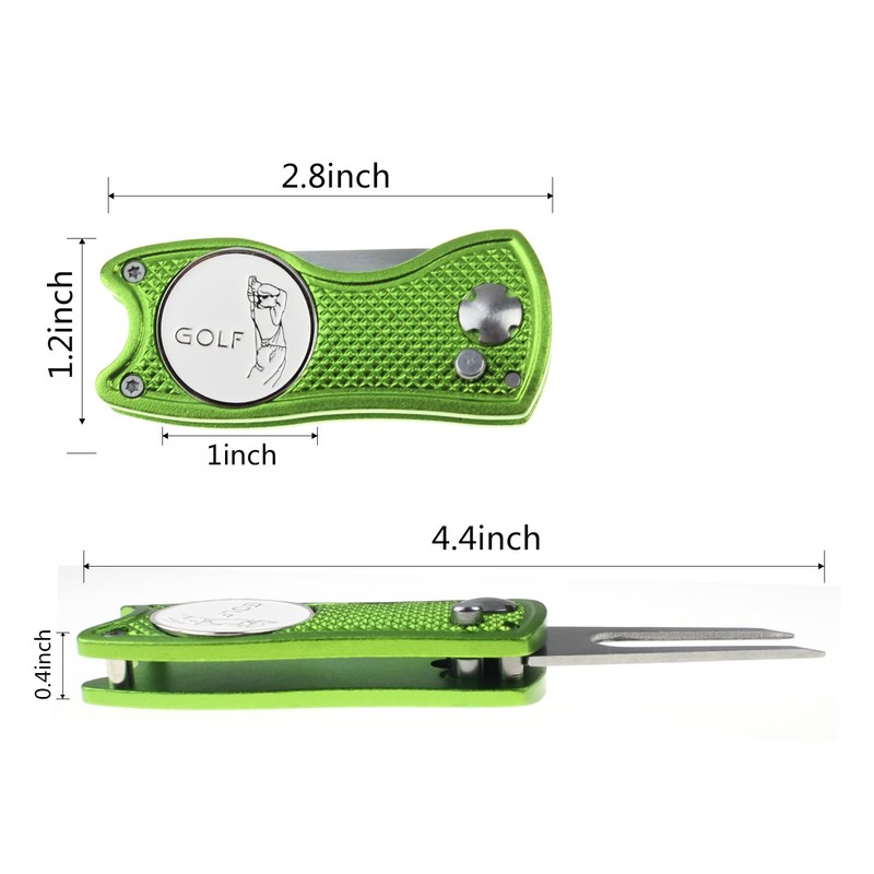 Crestgolf Divot Fork Golf Foldable, Manual Golf Divot Tool with