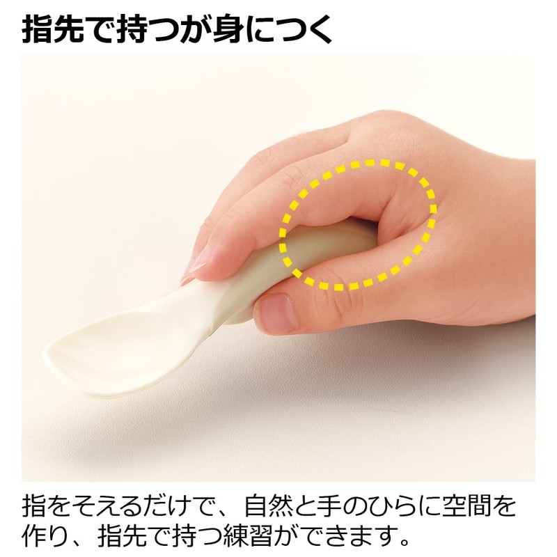 Richell Tri Knob Spoon/Fork (with Case), 1 Piece, 12 Months