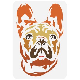 FINGERINSPIRE French Bulldog Stencil 21x29.7cm Reusable Bulldog Head Pattern Drawing Template DIY Art Pet Dog Decoration Stencil Animal Stencil for Painting on Wood, Wall, Paper and Furniture