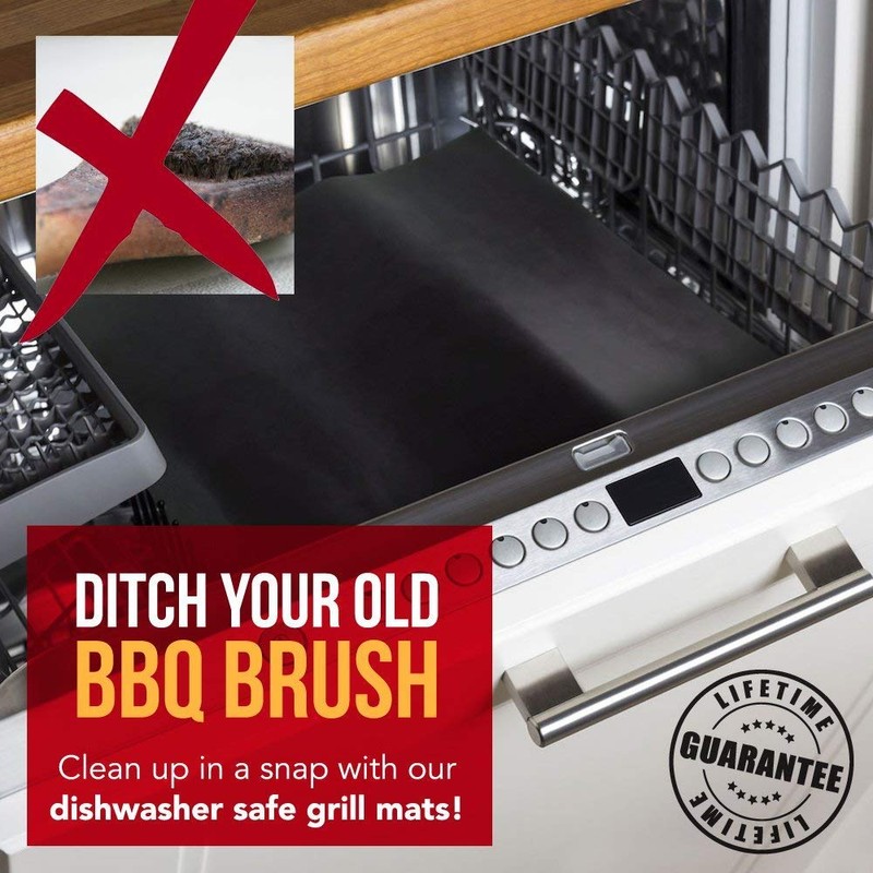 Chef Remi BBQ Grill Mats - Non-Stick Reusable Mats for