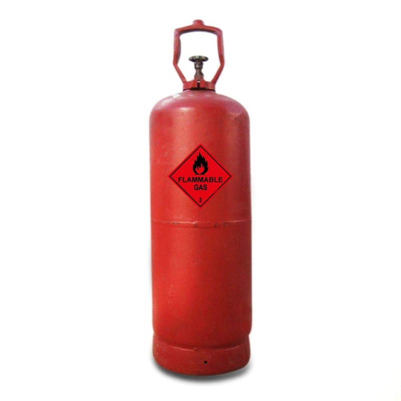 Pack of 2 HazChem Flammable Gas 2 100mm red HSE