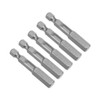 sourcing map 5 Pcs H8 Magnetic Hex Head Screwdriver Bits,