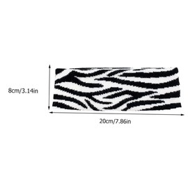 FOMIYES 2pcs Contrast Headband Wrap Zebra Stripe Headdress Fashion Hair Accessories