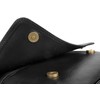 Cluty Women's Shoulder Bag Black Genuine Leather 019283, black