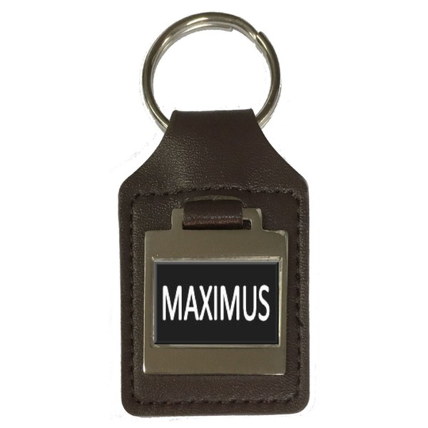 Leather Keyring Birthday Name Optional Engraving - Maximus