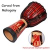 LIEKE Djembe Drum 10'' x 20'' African Drum Carved of