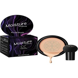 Base de Maquillaje Air Cushion CC Cream Mushroomhead - Base de Maquillaje hidratante BB Cream Cobertura Completa,Crema CC para Pieles maduras, aclara el Control de Aceite de Larga duración e
