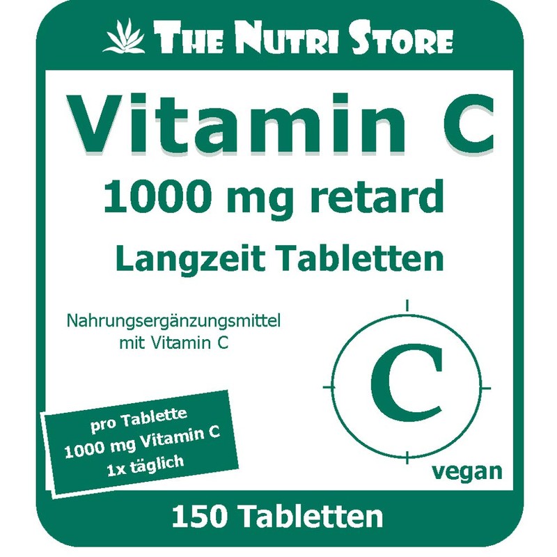 Vitamin C 1000 mg Long-Term Tablets Pack of 150 -