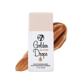 W7 Golden Glow Drops & Brush Duo - 2 Piece Set - Liquid Bronzing Drops & Face & Body Applicator Brush