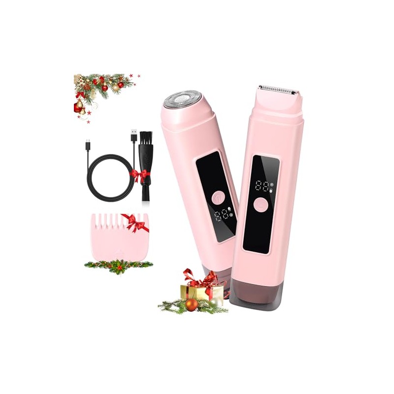 Bikini Trimmer Women, Dual Head Electric Razor for Women, IPX6