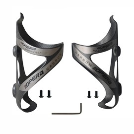 OPERA Carbon, Bicycle Bottle Cage, Bottle Holder, Carbon, Carbon Fiber, Ultra Lightweight, Strong, Stretchable, Common Road Bikes and Mountain Bikes, 2 pcs