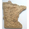 Minnesota State Shape Road Map Cribbage Board