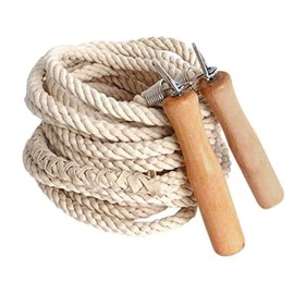Long Skipping Rope, Multiplayer Rope, Skipping Rope with Wooden Handle for School, Sports, Outdoor Activities, Fitness & Training 3 m - 5 m - 7 m - 10 m (10 metres)