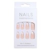 French Tip Press on Nails Medium Length Fake Nails Almond