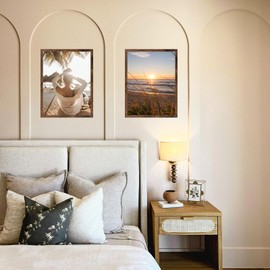 QOTIB 12x17 Picture Frame Deep Brown for Wall Hanging, Wood 12 x 17 Frame Photo Frame for Wall Horizontally or Vertically, Deep Brown, 1 Pack