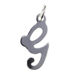 Designer Inspirations Boutique Alphabet/Initial Letter G Sterling Silver Slide-On Charms/Alphabet Silver Charm - Fit for Traditional Charm Bracelets - Letter Jewellery