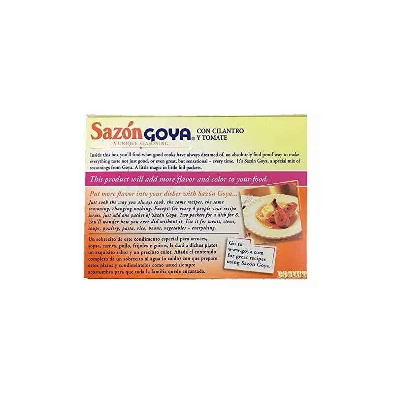 Goya Sazon With Culantro & Tomato, 1.41 oz Sazon con