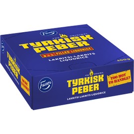 Fazer Lakritsi Tyrkisk Peber filled Black Licorice - Candy - Sweets - Box - 30 Sticks x 20g