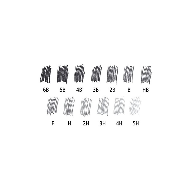 12 Graded Pencils - Draws, Tones & Shades without mess