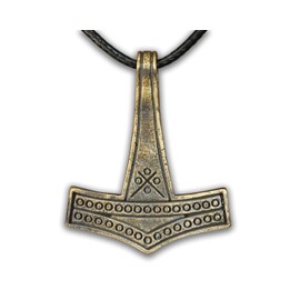 Baldur Jewelry - Romersdal Replica Thors Hammer Necklace Pendant - Mjölnir Viking Norse Thor Hammer Pendant Viking Jewelry - Thor Necklace - Thor Gifts for Men - Viking Necklace for Men