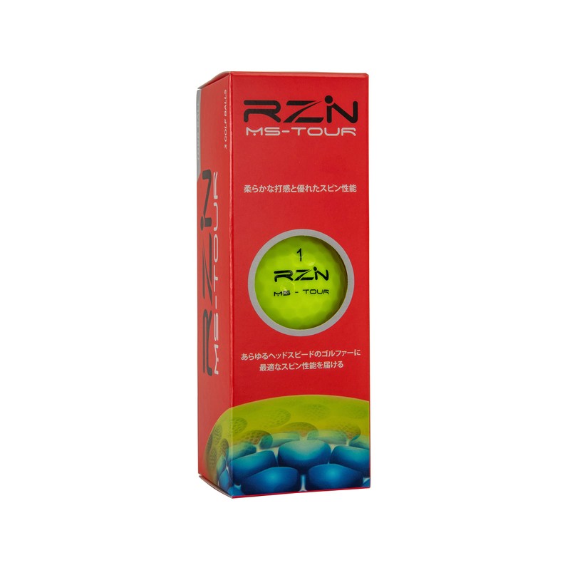 RZN Golf MS-TOUR Golf Balls, 3 Pieces, 1 Dozen (12