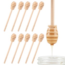 Wooden Honey Mixing Stirrer 10Pcs 6inch Honey Dipper Sticks Honey Spoon