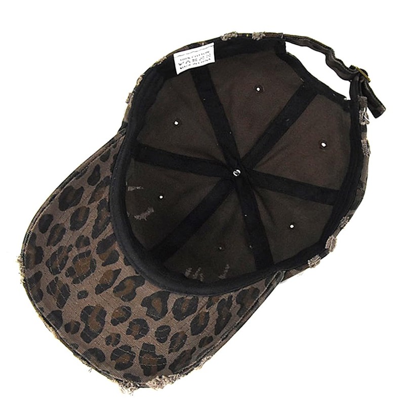 WULIQIUQIU Women's Leopard Print Baseball Cap Retro Mommy Hat Adjustable