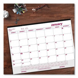 Brownline 2024 Monthly Desk Pad Calendar with Clear Vinyl Strip, 12 Months, January to December, 22" x 17" (C1731V-24)