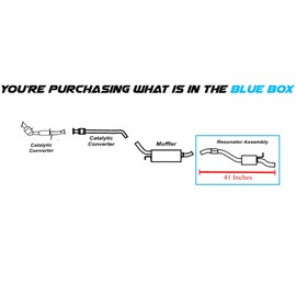 Northeastern Exhaust | Stainless Steel Resonator Assembly Compatible for Ford Transit Connect 2010-2013 2.0L | Free Sleeve Included | Automotive Replacement Part