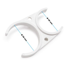 Naturewater Double Clip 67 x 95 x 12 mm, Inner Diameter 58 mm / 48 mm for Osmosis Cartridges and Water Filters for Easy Replacement