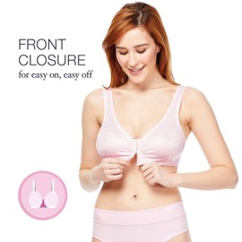 Carole Martin Women's Wire Free Full-Freedom Comfort Bra (38, Pink)