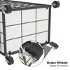 WOWLIVE Laundry Hamper with Wheels,Metal Wire Frame Rolling Laundry Basket