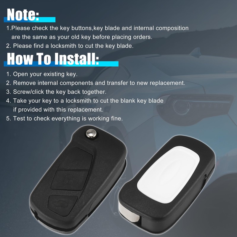 X AUTOHAUX Car Key Shell Remote Control Key Case Cover