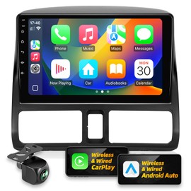 Crownyu for CRV 2002-2006 Radio Compatible with Wirelessly Carplay Android Auto Upgrade Android Car Stereo Bluetooth Navigation GPS Touchscreen FM WiFi Multimedia Player Backup Camera Head Unit