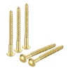 sourcing map Wood Screws M5 x 60mm Slotted Round Head