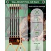 EXTCCT Wall Mount Pool Stick Holder - Billiards Pool Cue