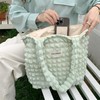 Petit-Germe Popcorn Bag, Tote Bag, Waffle Bag, 05.pale green