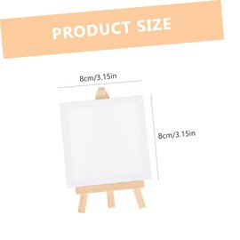 Operitacx 2 Sets Painting Canvas and Easel Mini Plate Stand Mini Display Stand Mini Canvas Art Easel Watercolor Palette Crafted DIY Painting Canvas Cavasas Tote Crafts Paints Wooden