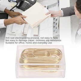 100 Uds Clips de Papel en Forma de Corona, Marcapáginas Creativos Dorados Clip de Notas Clip Organizador de Documentos Suministros de Papelería (#2)