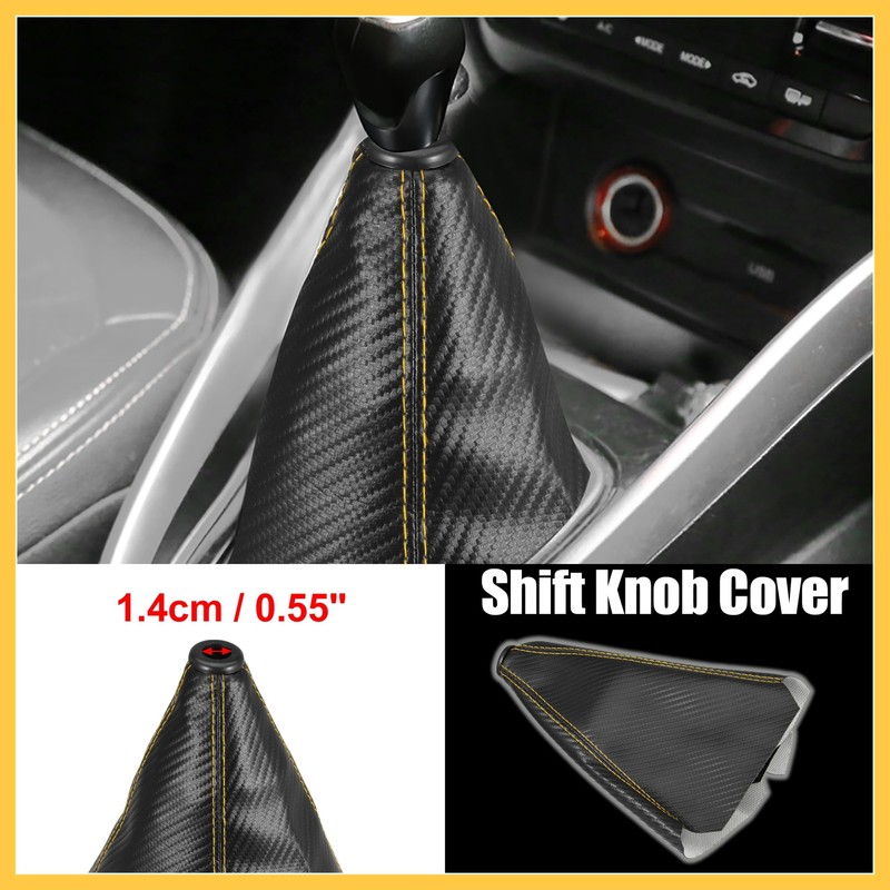 REPAIROCK Faux Leather Gear Shifter Knob Cover Car Dust Boot