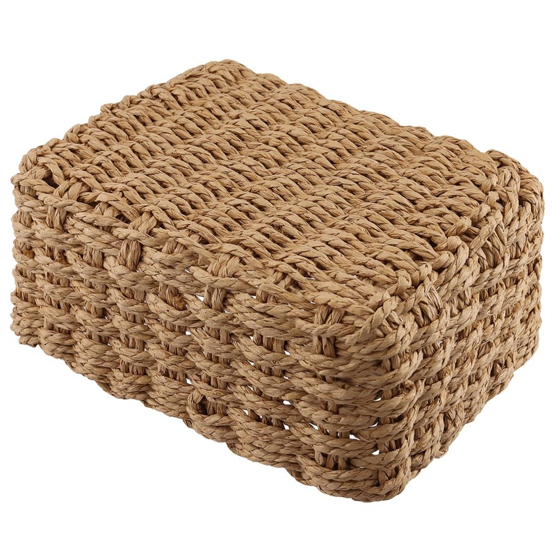 MAKTSAM Set of 4 Wicker Storage Basket Set, Small Wicker