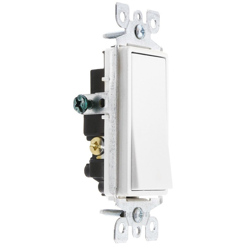 Leviton 15 Amp, 120/277 Volt, Decora Rocker 3-Way AC Quiet