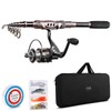 PLUSINNO Fishing Rod and Reel Combos Carbon Fiber Telescopic Fishing