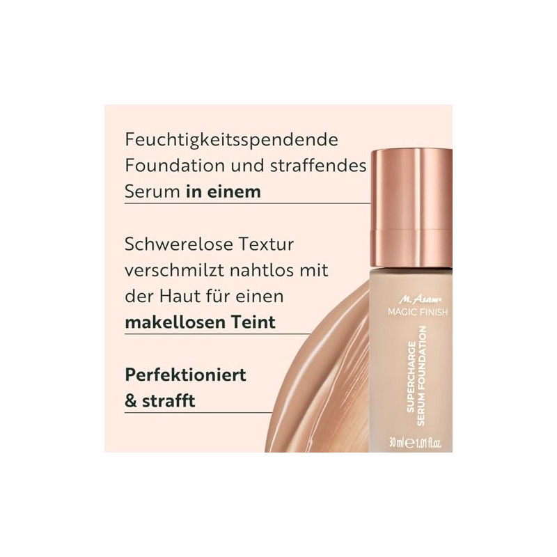 M. Asam Magic Finish Supercharge Serum Foundation Warm Sand (30