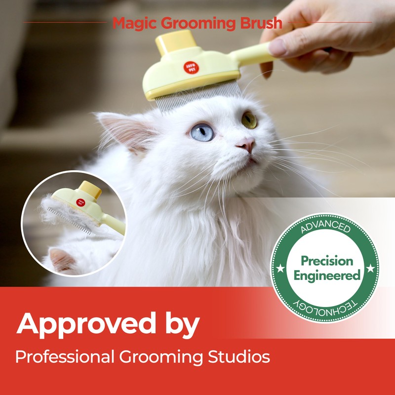 JAYU PET Magic Grooming Brush – Cat Brush for Shedding,