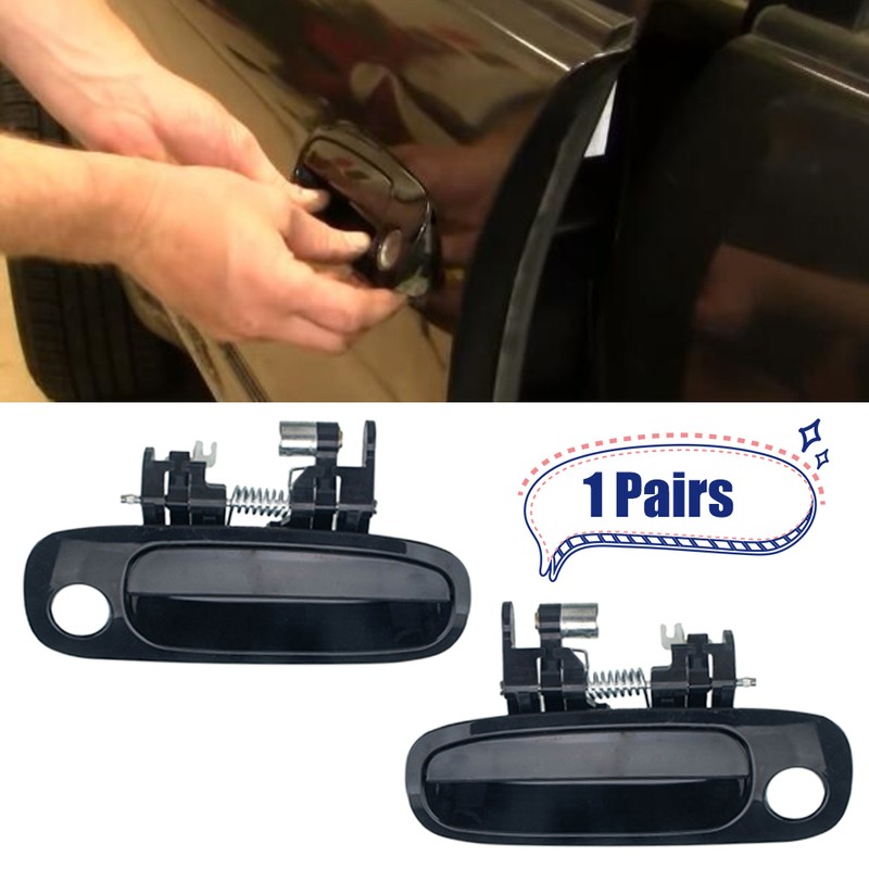 2PCS/Set Car Outer Door Handle Compatible for 1998-2002 Corolla Black
