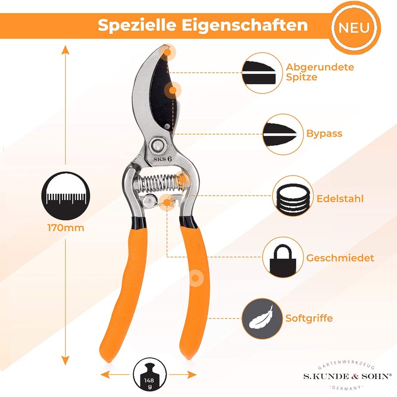 S. Kunde & Sohn Germany SKS 6 Tradition Garden Shears,