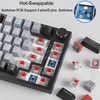 Fogruaden Wired 75% Mechanical Keyboard, Hot Swappable Gasket Mount With